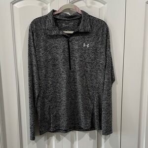 Under Armour Black and Gray Half-Zip Pullover Size XL